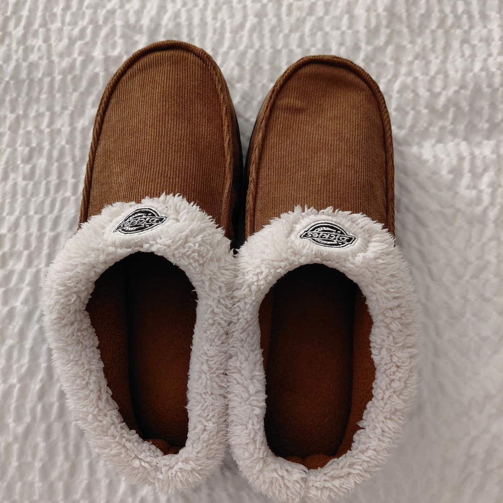 Dickies Brown Sherpa-Lined Slipper Clog